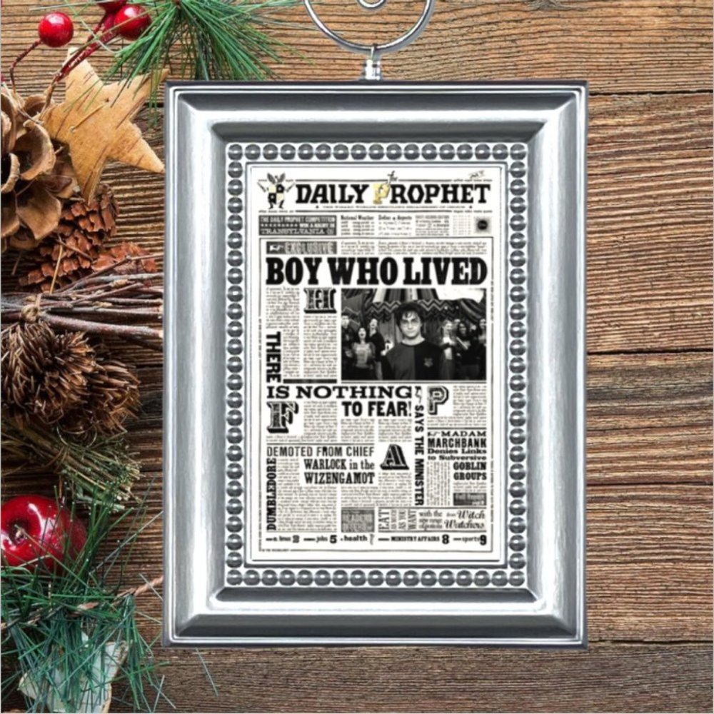 Harry Potter The Daily Prophet Newspaper Christmas Tree Ornament